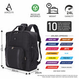 Aerolite 40x30x20cm Ryanair Wizz Air Cabin Backpack 24L Underseat Carry On Travel Rucksack with Removable Shoulder Pouch Lightweight Hand Luggage Bag