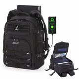 Aerolite 40x30x20cm Ryanair Wizz Air Cabin Backpack 24L Underseat Carry On Travel Rucksack with USB Charging Port Water Resistant Recycled Fabric for Flights Hiking Camping Black
