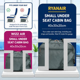 Aerolite 40x30x20cm Ryanair Wizz Air Cabin Holdall 24L Underseat Carry On Travel Bag with Shoulder Strap Lightweight Hand Luggage for EasyJet British Airways Lufthansa Green