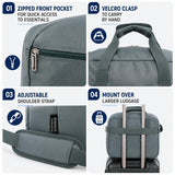 Aerolite 40x30x20cm Ryanair Wizz Air Cabin Holdall 24L Underseat Carry On Travel Bag with Shoulder Strap Lightweight Hand Luggage for EasyJet British Airways Lufthansa Green
