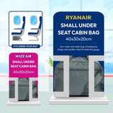 Aerolite 40x30x20cm Ryanair Wizz Air Cabin Holdall 24L Underseat Carry On Travel Bag with Shoulder Strap Lightweight Hand Luggage for EasyJet British Airways Lufthansa Green
