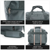 Aerolite 40x30x20cm Ryanair Wizz Air Cabin Holdall 24L Underseat Carry On Travel Bag with Shoulder Strap Lightweight Hand Luggage for EasyJet British Airways Lufthansa Green