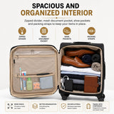 Aerolite Premium Expandable Cabin Suitcase 55x40x20cm to 55x40x23cm Ryanair Priority Carry On Luggage with Reinforced Metal Frame YKK Zippers TSA Lock Silent Spinner Wheels Anti Microbial Interior Soft Shell Hand Luggage