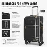 Aerolite Premium Expandable Cabin Suitcase 55x40x20cm to 55x40x23cm Ryanair Priority Carry On Luggage with Reinforced Metal Frame YKK Zippers TSA Lock Silent Spinner Wheels Anti Microbial Interior Soft Shell Hand Luggage