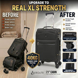 Aerolite Premium Expandable Cabin Suitcase 55x40x20cm to 55x40x23cm Ryanair Priority Carry On Luggage with Reinforced Metal Frame YKK Zippers TSA Lock Silent Spinner Wheels Anti Microbial Interior Soft Shell Hand Luggage