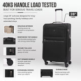 Aerolite Premium 28 Inch Expandable Large Suitcase 103L to 120L Lightweight Soft Shell Checked Luggage with Reinforced Metal Frame Japanese YKK Zippers TSA Lock Silent Dual Spinner Wheels