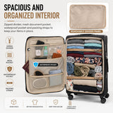 Aerolite Premium 32 Inch Extra Large Expandable Suitcase 150L to 172L Lightweight Soft Shell Checked Luggage with Reinforced Metal Frame Japanese YKK Zippers TSA Lock Silent Dual Spinner Wheels
