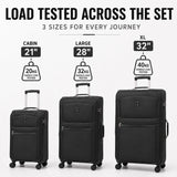 Aerolite Premium 32 Inch Extra Large Expandable Suitcase 150L to 172L Lightweight Soft Shell Checked Luggage with Reinforced Metal Frame Japanese YKK Zippers TSA Lock Silent Dual Spinner Wheels