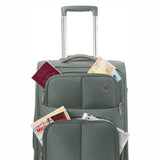 Aerolite 56x45x25cm Cabin Suitcase EasyJet Large Cabin British Airways and Jet2 Approved Carry On Luggage Lightweight 60L Soft Shell Travel Bag with TSA Lock 2 Wheels Green