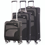 Aerolite Lightweight Soft Shell Complete Luggage Set (Cabin + Medium + Large Hold Luggage Suitcase) | 4 Dual Spinner Wheels