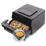 Olsen & Smith 2400W Pizza Air Fryer Oven with 12 Inch Pizza Stone 9 Cooking Modes 360° Air Circulation Air Fry Bake Grill Stone Baked Pizza Oven Black