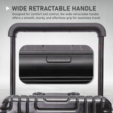 Aerolite Zipperless Aluminium Frame Trunk Suitcase 97.6L Large Checked Luggage with TSA Latch Locks Silent Hinomoto Wheels Polycarbonate Shell & 15 Year Warranty Black