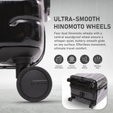 Aerolite Zipperless Aluminium Frame Trunk Suitcase 97.6L Large Checked Luggage with TSA Latch Locks Silent Hinomoto Wheels Polycarbonate Shell & 15 Year Warranty Black