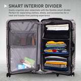 Aerolite Zipperless Aluminium Frame Trunk Suitcase 97.6L Large Checked Luggage with TSA Latch Locks Silent Hinomoto Wheels Polycarbonate Shell & 15 Year Warranty Black