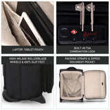 Aerolite (55x40x20cm) Lightweight Cabin Hand Luggage 2 Wheels, Maximum Possible Allowance For Ryanair