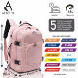 Aerolite (40x20x25cm) Backpack/Rucksack Approved for Ryanair with YKK Zippers, Built-in USB Charging Port, Black