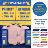 Aerolite (40x20x25cm) Backpack/Rucksack Approved for Ryanair with YKK Zippers, Built-in USB Charging Port, Black