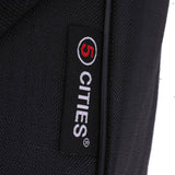 5 CITIES (40x30x10cm) New and Improved 2025 Lufthansa, Austrian Airlines, Swiss Airlines Maximum Cabin Size Underseat Flight Bag, Also Approved For British Airways, Virgin Atlantic, EasyJet, Black