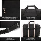 5 Cities 40x30x20cm Ryanair & Wizz Air Max Size Under Seat Cabin Bags Maximum Size Foldable Carry On Small Lightweight Holdall Bag Hand Cabin Luggage Flight Travel Duffle Bag 40x30x20 Black