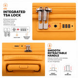 Aerolite Premium PP 2 Piece Luggage Set Expandable 21 Inch Cabin and 28 Inch Large Polypropylene Hard Shell Suitcases with Dual Spinner Wheels, TSA Lock and Lightweight Travel Luggage Mango