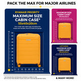 Aerolite Premium PP 2 Piece Luggage Set Expandable 21 Inch Cabin and 28 Inch Large Polypropylene Hard Shell Suitcases with Dual Spinner Wheels, TSA Lock and Lightweight Travel Luggage Mango