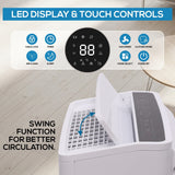 Olsen & Smith 20L/Day Dehumidifier with HEPA Air Purifier Quiet Portable Compressor Dehumidifier with 5.5L Water Tank Drain Hose Laundry Mode Ioniser Humidity Control for Home Bedroom Bathroom Kitchen