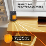 Olsen & Smith 1800W Smart Ceramic Space Heater Portable Electric Tabletop Heater with WiFi App Control Thermostat ECO Mode Timer Child Lock Alexa Google Home for Indoor Room Heating