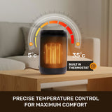 Olsen & Smith 1800W Smart Ceramic Space Heater Portable Electric Tabletop Heater with WiFi App Control Thermostat ECO Mode Timer Child Lock Alexa Google Home for Indoor Room Heating