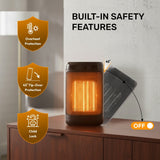 Olsen & Smith 1800W Smart Ceramic Space Heater Portable Electric Tabletop Heater with WiFi App Control Thermostat ECO Mode Timer Child Lock Alexa Google Home for Indoor Room Heating