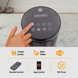 Olsen & Smith 1800W Smart Ceramic Space Heater Oscillating Portable Electric Heater with WiFi App Remote Control Thermostat ECO Mode Timer Child Lock Alexa Google Home for Indoor Room Heating