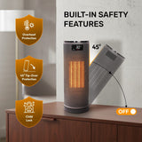 Olsen & Smith 1800W Smart Ceramic Space Heater Oscillating Portable Electric Heater with WiFi App Remote Control Thermostat ECO Mode Timer Child Lock Alexa Google Home for Indoor Room Heating
