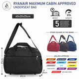 Aerolite Ryanair Maximum Bundle (55x40x20 Suitcase + 40x20x25 Holdall) 2-Piece Carry On Hand Cabin Luggage Set Bundle