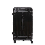 Aerolite Zipperless Aluminium Frame Trunk Suitcase 97.6L Large Checked Luggage with TSA Latch Locks Silent Hinomoto Wheels Polycarbonate Shell & 15 Year Warranty Black