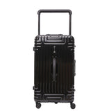 Aerolite Zipperless Aluminium Frame Trunk Suitcase 97.6L Large Checked Luggage with TSA Latch Locks Silent Hinomoto Wheels Polycarbonate Shell & 15 Year Warranty Black