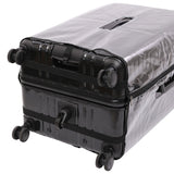 Aerolite Zipperless Aluminium Frame Trunk Suitcase 97.6L Large Checked Luggage with TSA Latch Locks Silent Hinomoto Wheels Polycarbonate Shell & 15 Year Warranty Black