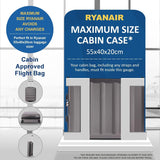 Aerolite Ryanair Maximum Bundle (55x40x20 Suitcase + 40x20x25 Holdall) 2-Piece Carry On Hand Cabin Luggage Set Bundle