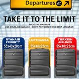 Aerolite Ryanair Maximum Bundle (55x40x20 Suitcase + 40x20x25 Holdall) 2-Piece Carry On Hand Cabin Luggage Set Bundle