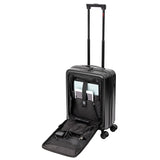 Aerolite M-Lite Smart 21” Cabin Suitcase – Silent & Smooth Hinomoto Wheels with Brake Button, Front Laptop Pocket, Durable PP Polypropylene, USB Charging, TSA Lock, 55x40x23cm