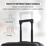Aerolite M-Lite Premium 56x45x25cm Easyjet Plus Cabin Suitcase with USB Port, TSA Lock, Silent Hinomoto Wheels, Lightweight Polypropylene, 15-Year Warranty
