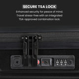 Aerolite M-Lite Premium 56x45x25cm Easyjet Plus Cabin Suitcase with USB Port, TSA Lock, Silent Hinomoto Wheels, Lightweight Polypropylene, 15-Year Warranty