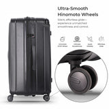 Aerolite M-Lite 29” Extra Large Premium Suitcase – Durable PP Polypropylene, Huge 118L Capacity, 76x50x30cm Check-In Luggage, TSA Lock, Phone Holder, Silent Hinomoto Wheels, Pack Up To 32 KGs, 15 Years Brand Guarantee