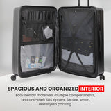 Aerolite M-Lite 29” Extra Large Premium Suitcase – Durable PP Polypropylene, Huge 118L Capacity, 76x50x30cm Check-In Luggage, TSA Lock, Phone Holder, Silent Hinomoto Wheels, Pack Up To 32 KGs, 15 Years Brand Guarantee