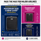 Aerolite Premium PP 2 Piece Luggage Set Expandable Cabin 21 Inch and Large 28 Inch Polypropylene Hard Shell Suitcases with TSA Locks 4 Dual Spinner Wheels Lightweight Travel Luggage Set Black