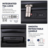 Aerolite Premium PP 2 Piece Luggage Set Expandable Cabin 21 Inch and Large 28 Inch Polypropylene Hard Shell Suitcases with TSA Locks 4 Dual Spinner Wheels Lightweight Travel Luggage Set Black