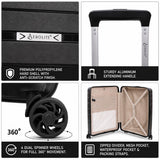 Aerolite Premium PP 2 Piece Luggage Set Expandable Cabin 21 Inch and Large 28 Inch Polypropylene Hard Shell Suitcases with TSA Locks 4 Dual Spinner Wheels Lightweight Travel Luggage Set Black