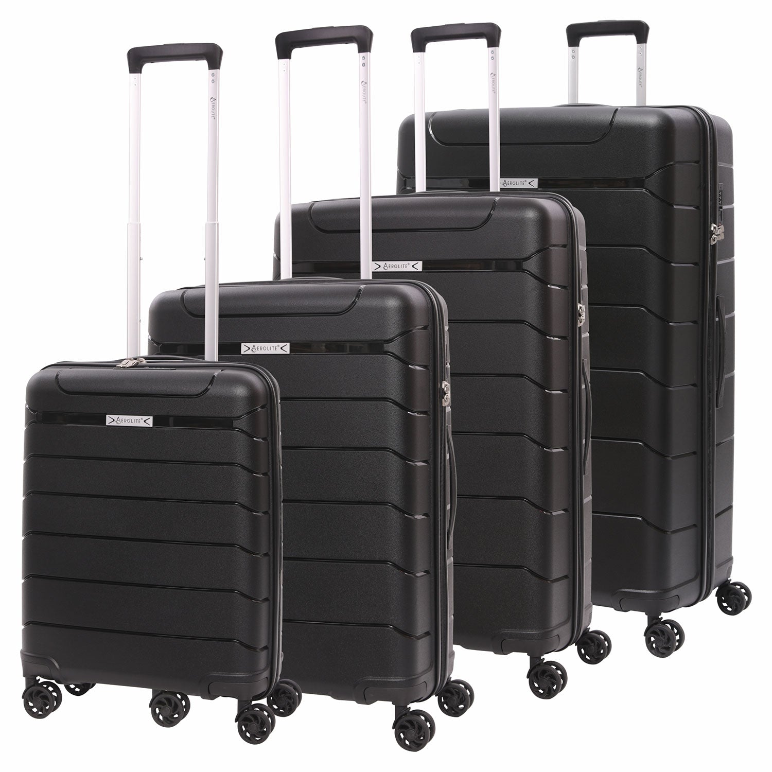 Aerolite Ultraleichte 4-Rad-Spinnerkabine/mittelgroße/große Koffer, hält Lugagge, Kabinengepäck und Gepäck-Sets, Schwarz/Grau, grün, L, Koffer Aerolite Ultraleichte 4-Rad-Spinnerkabine/mittelgroße/große Koffer, hält Lugagge, Kabinengepäck und Gepäck-Sets, Schwarz/Grau, grün, L, Koffer