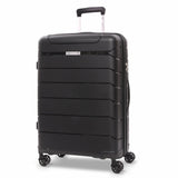 Aerolite 24” Medium 67L Lightweight Polypropylene (PP) Check-In Suitcase – Hard Shell Luggage with Spinner Wheels, TSA Lock & Organised Interior, Black