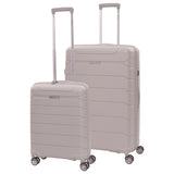 Aerolite Premium PP 2-Piece Luggage Set, Lightweight Polypropylene Hard Shell Suitcases with 4 Dual Spinner Wheels & TSA Lock, Expandable Cabin (21”), Large (28”), Expandable Carry-On Case Included – Cream