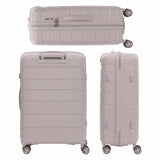 Aerolite 24” Medium 67L Lightweight Polypropylene (PP) Check-In Suitcase – Hard Shell Luggage with Spinner Wheels, TSA Lock & Organised Interior, Cream