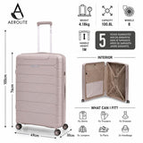 Aerolite Premium PP 2 Piece Luggage Set Expandable 21 Inch Cabin and 28 Inch Large Polypropylene Hard Shell Suitcases with Dual Spinner Wheels, TSA Lock and Lightweight Travel Luggage Cream